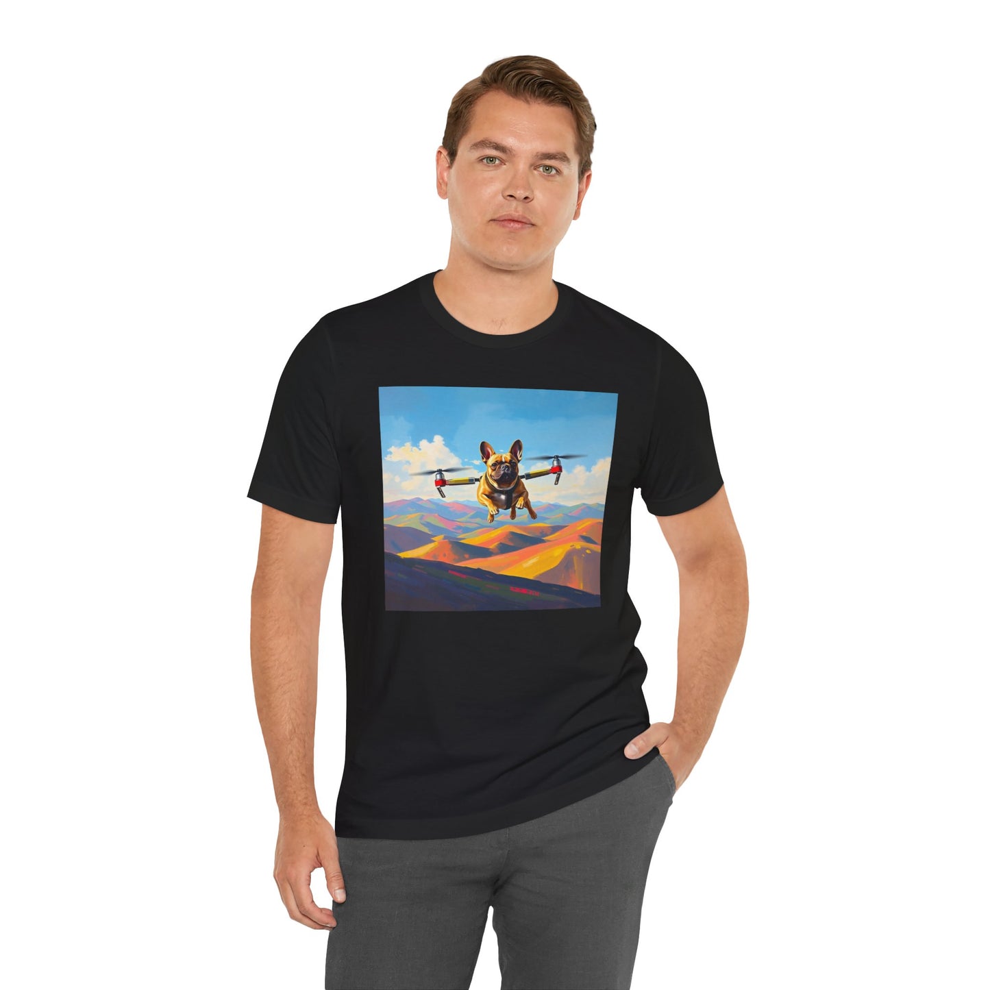 Flying Frenchie Unisex Short Sleeve Tee