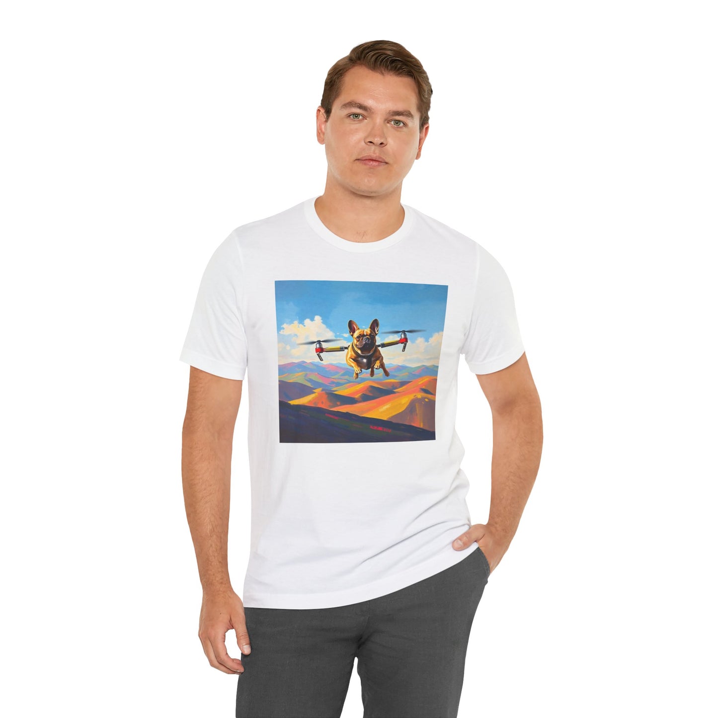 Flying Frenchie Unisex Short Sleeve Tee